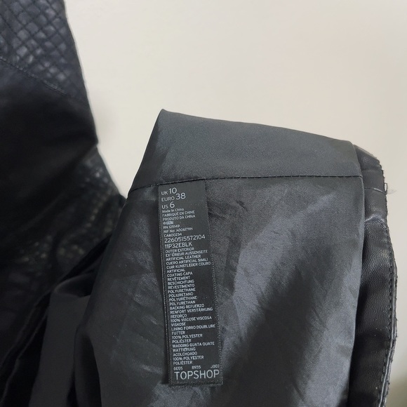 TOPSHOP | FAUX LEATHER SLEEVELESS DRESS - Picture 10 of 13